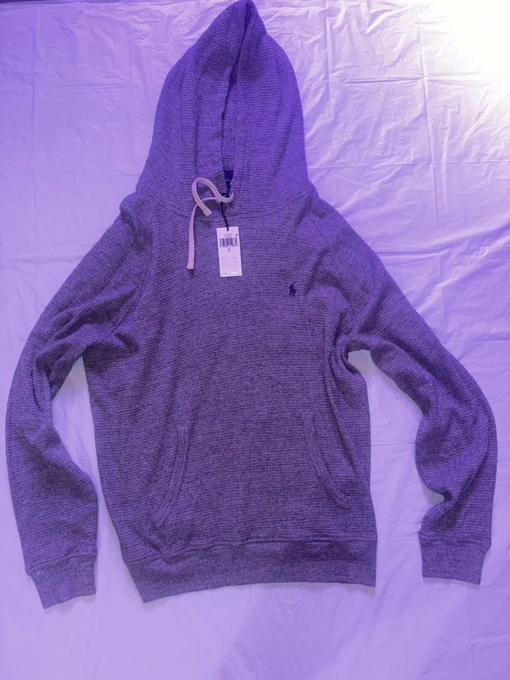 Ralph Lauren Purple Hooded Knit Pullover